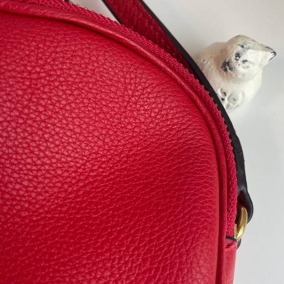 Banana Republic Red Genuine Leather Double Entry Crossbody Bag - Picture 16 of 16